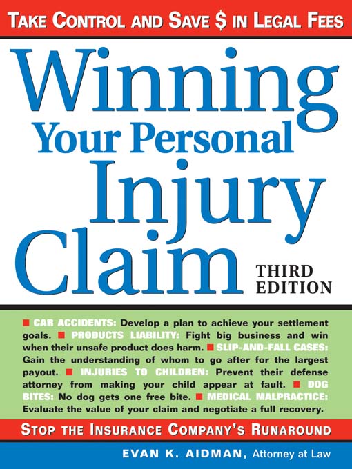 Title details for Winning Your Personal Injury Claim by Evan  Aidman - Available